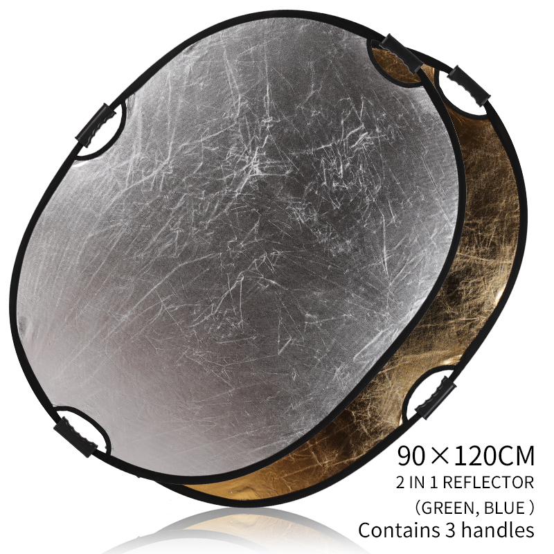 Reflector Disc Silver - Портативный многодисковый овальный отражатель 2-в-1 35x47