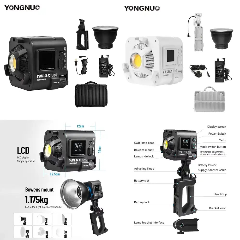 Photography Of Lighting - YONGNUO YNLUX100 100W 3200K-5600K Компактный ручной