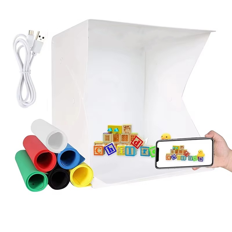 Photography Lighting For Products - Складной лайтбокс, портативная фотостудия с LED-подсветкой,