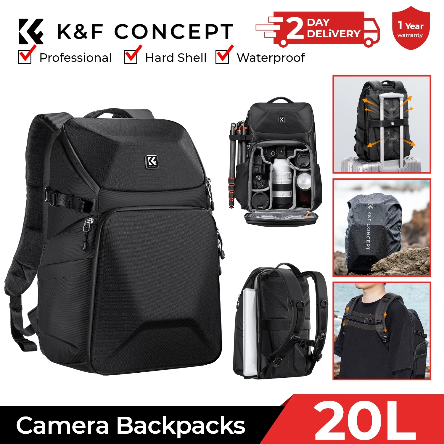 Фотосумка K&F CONCEPT 20L с во – обзор и цена Photography Lighting Equipment Bags