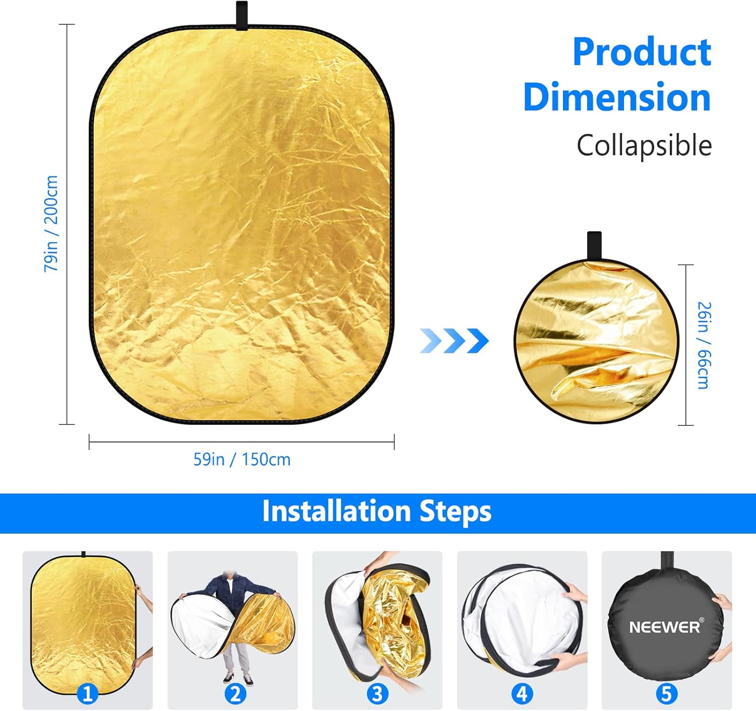 Светоотражатель для фотографии – обзор и цена Reflector Disc Silver