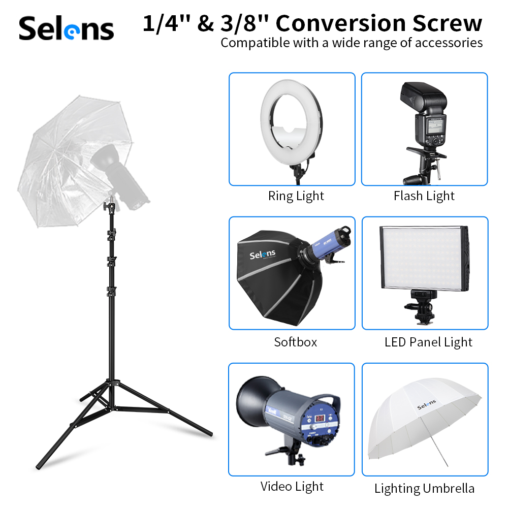 Штатив-стойка Selens 2.2~3.95м – обзор и цена Photography Lighting For Products