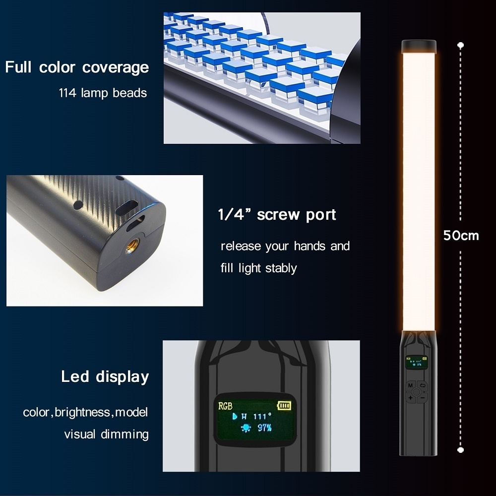 50 см RGB Stick Light Wand Лег – обзор и цена Photography Lighting Types