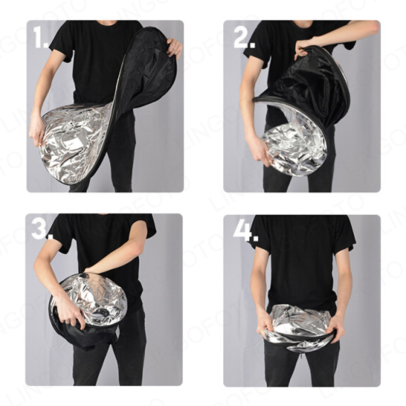 Складной круглый светоотражате – обзор и цена Reflector Disc Silver
